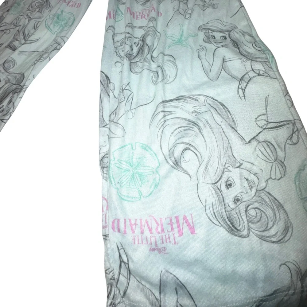 Disney The Little Mermaid Women's Sleep Pants large 12/14 blue sleeping - Picture 4 of 8